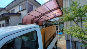 カーポート撤去作業前