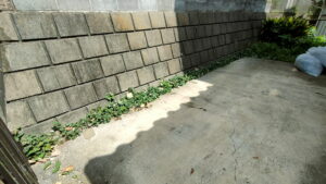 カーポート撤去後コンクリ補修