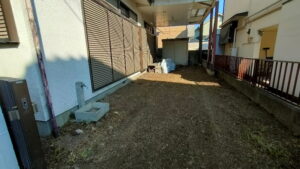 手作業除草　草刈り後