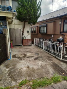 スチール製カーポート撤去後