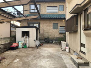 自作木テラス撤去後