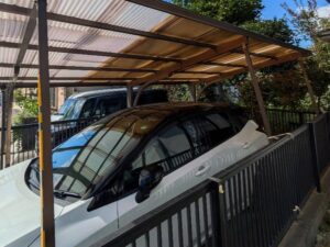 カーポートサポート柱常設