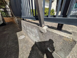 サポート柱モルタル固定