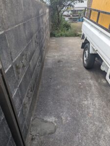 カーポート解体撤去後コンクリ補修
