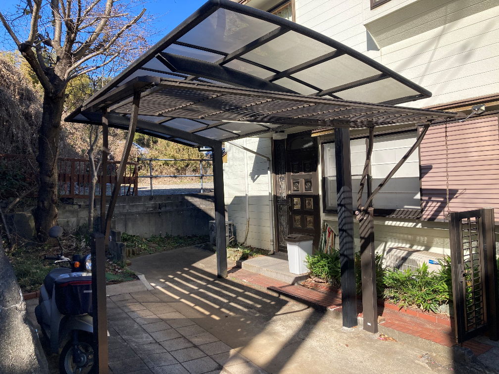 カーポート解体門扉撤去